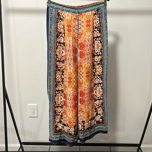 RANNA GILL by Anthopollogie, palazzo pants, floral motif, size 6, like new.